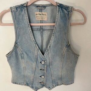 Free people denim vest